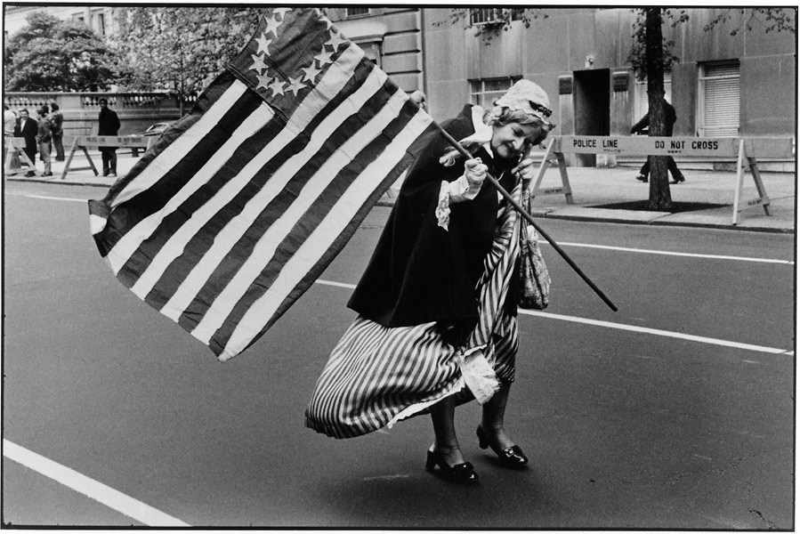 Betsy Ross, Nixon's "Silent Majority" 1973 : OLD GLORY-Patriotism & Dissent 1966-2008 : LINN SAGE | Photography Editorial and Fine Art, New York, N.Y., Maine