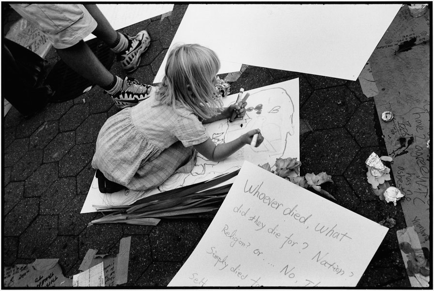 Day after 9/11 2001, Union Square NY : OLD GLORY-Patriotism & Dissent 1966-2008 : LINN SAGE | Photography Editorial and Fine Art, New York, N.Y., Maine